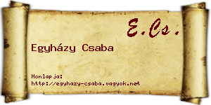 Egyházy Csaba névjegykártya